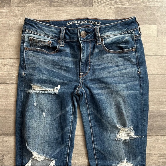 American Eagle Distressed Super Stretch X Skinny Denim Jeans - Picture 3 of 9